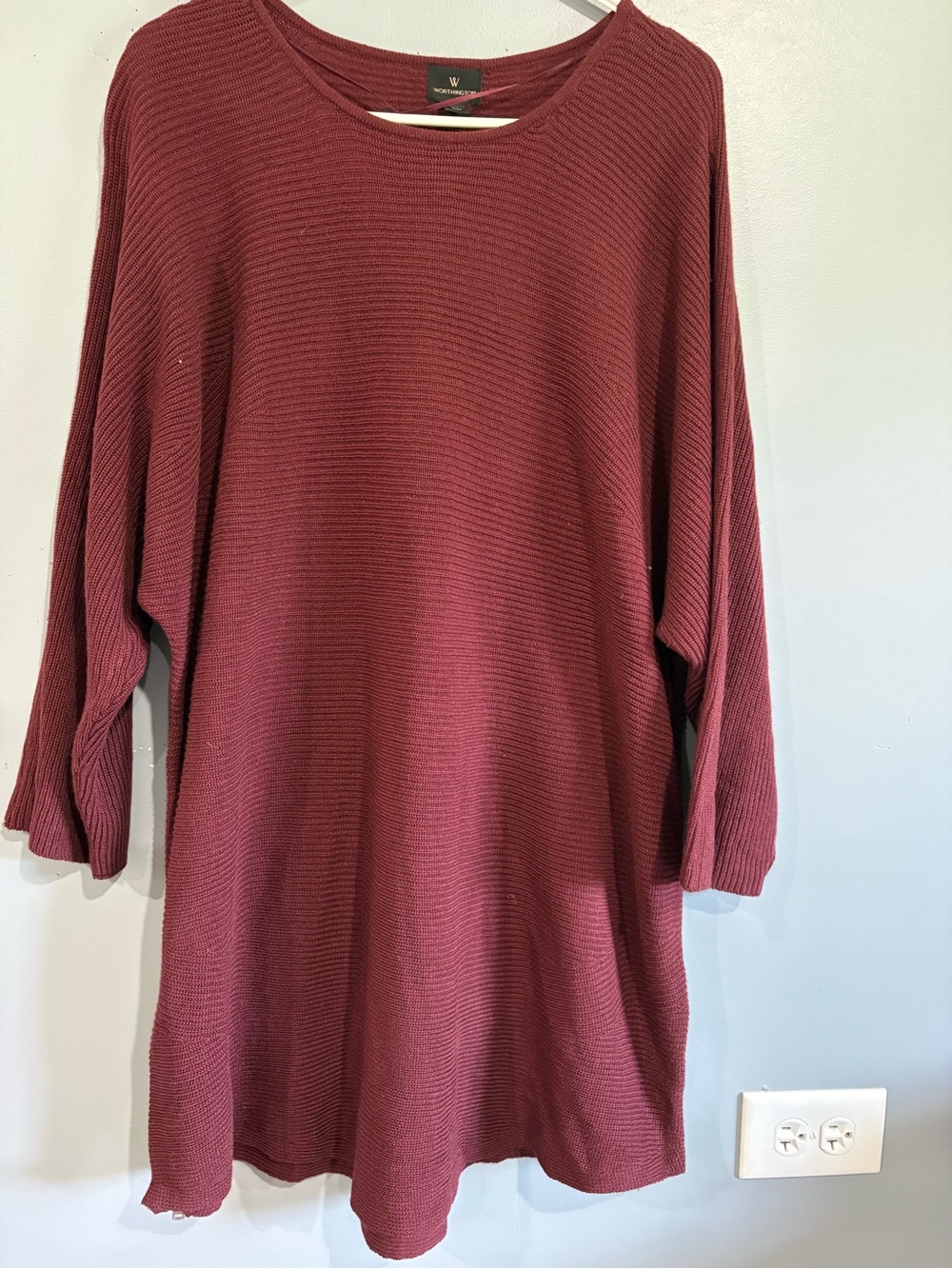 NWT Worthington Maderia Wine Dolman Sweater XXL⁠